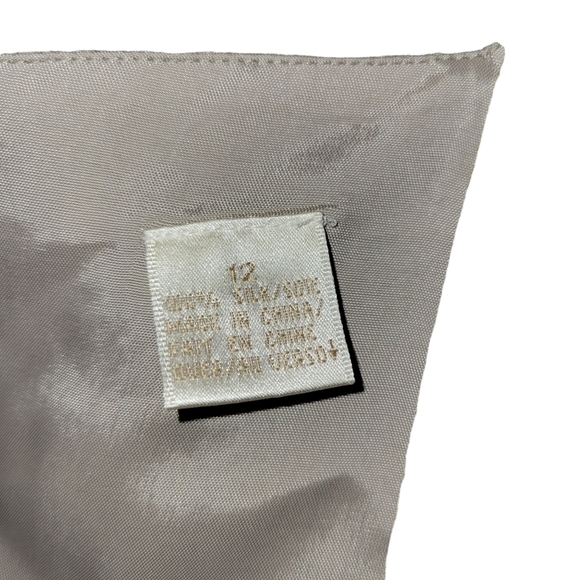 Dana Buchman Snake Print Silk Top Tan Black 12 - Picture 3 of 3